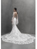 Long Illusion Sleeve Ivory Lace Tulle Fairytale Wedding Dress Long Illusion Sleeve Ivory Lace Tulle Fairytale Wedding Dress